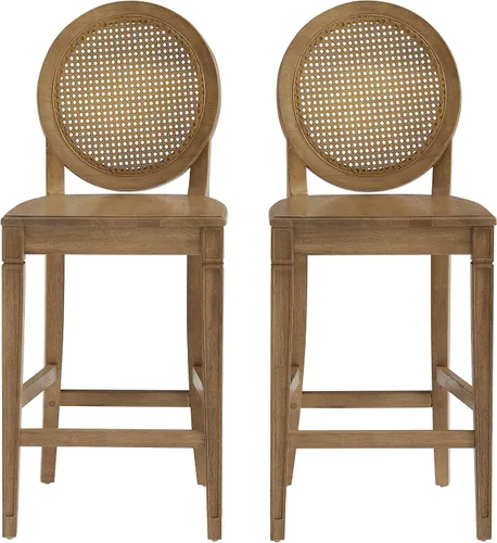 Vista 4 de Crosley Furniture Katia - Taburetes de mostrador con respaldo de bastón