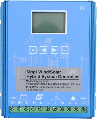 Vista 3 de Controlador solar eólico de 24V 48V MPPT, controlador de energía LCD universal, energía eólica y fotovoltaica de 1000W