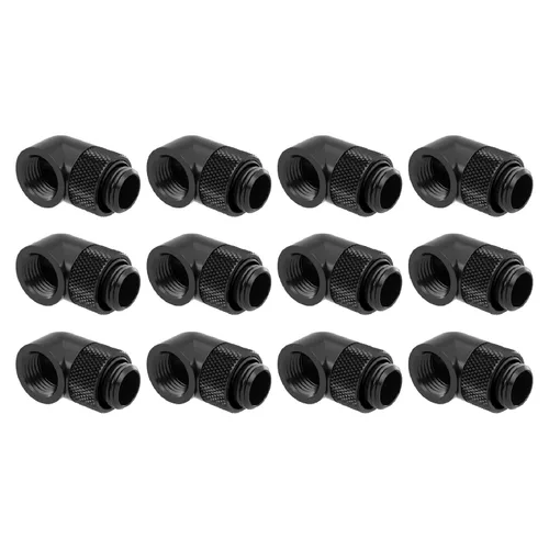 Vista 8 de dracaena.io - Paquete de 2 conectores extensores de rosca G1/4 pulgadas macho a hembra, conector adaptador giratorio de 45° para sistema
