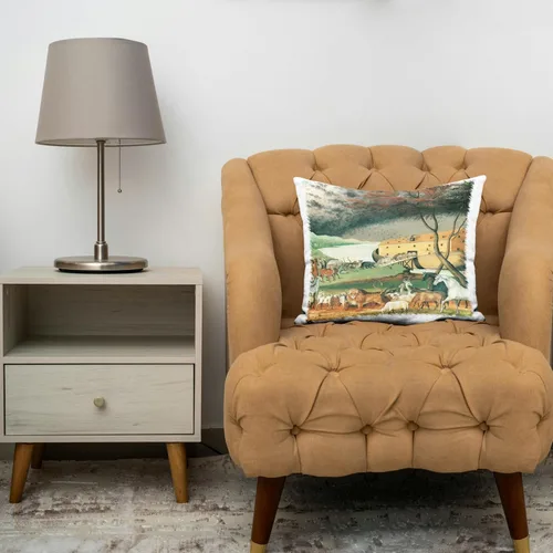 Vista 3 de 3dRose pc_164521_1 Funda de almohada de animales de la vendimia del Arca de Noé, religión, 16 x 16 pulgadas