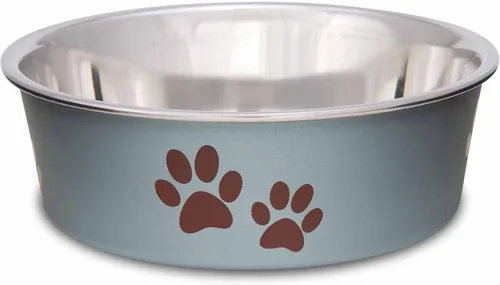 Vista 27 de Bol metálico para mascotas Bella, de Loving Pets, M, Artichoke