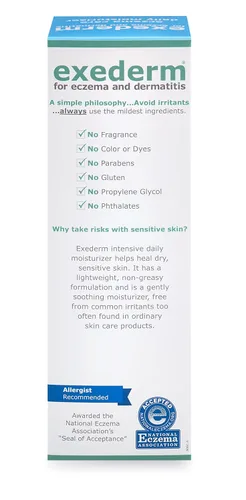 Vista 2 de Exederm Hidratante diario intensivo para eczema y dermatitis (8oz)