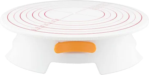 Vista 13 de Restaurantware Pastry Tek - Tocadiscos para tartas de 12 pulgadas, 1 soporte giratorio resistente para tartas, base antideslizante con interruptor
