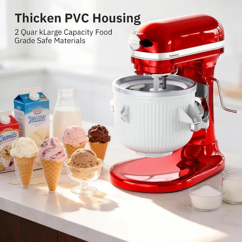 Vista 6 de KitchenAid - Accesorio para máquina de helados para batidora de pie, cuenco de helado compatible con batidoras de soporte de 4.5 cuartos de galón