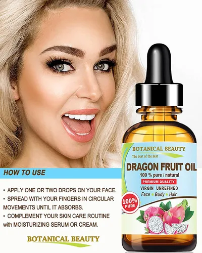 Vista 6 de Botanical Beauty - Aceite de semilla de fruta de dragón, 100% puro, natural, virgen, sin refinar, aceite portador prensado en frío, 0.5 onzas