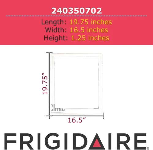 Vista 3 de Frigidaire 240350702 cubierta para charola contenedora de heladera