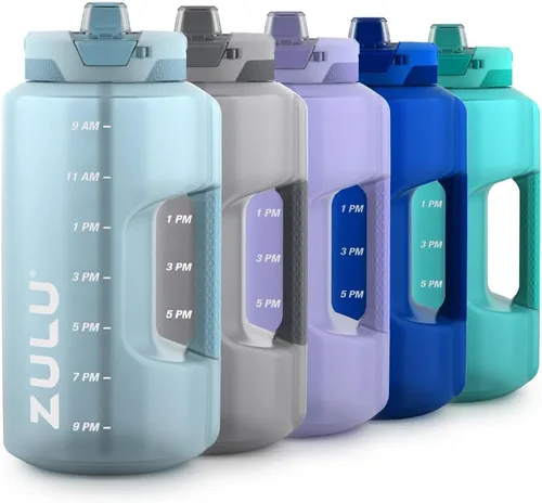 Vista 9 de Goals - Botella de agua de medio galón con pajita