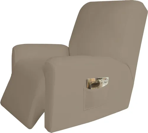 Vista 66 de Easy-Going - Funda elástica de microfibra para sofá reclinable seccional, suave vellón ajustable a tu sofá de 2 cuerpos, lavable, protector