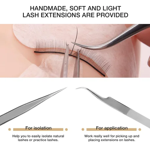 Vista 6 de LASHVIEW Kit de extensión de pestañas, con cabeza de maniquí, suministros de extensión de pestañas para principiantes, kit profesional de extensión