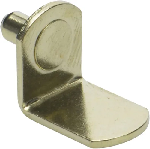 Vista 6 de Juego de 25 clavijas de soporte estilo soporte para gabinete de 0.197 in Clips en "L" para cocina y estantería Latón antiguo