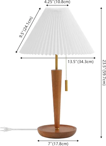 Vista 3 de SAFAVIEH Lighting Collection Ronny - Lámpara de mesa con acabado de madera (bombilla LED incluida)