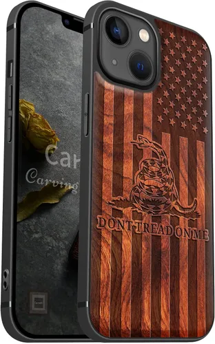 Vista 18 de Carveit Funda magnética de madera para iPhone 13 [madera natural y TPU suave] Funda protectora de madera única a prueba de golpes compatible