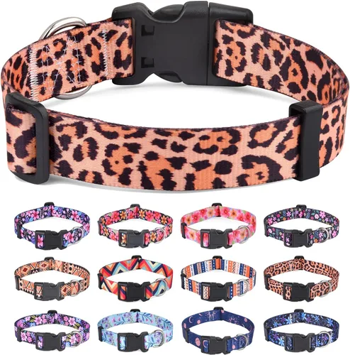 Vista 16 de Collar para Perros para Perros Pequeños y Gatos, Collar Suave y Cómodo para Mascotas para Perros Pequeños, Medianos y Grandes, Patrón Geométrico
