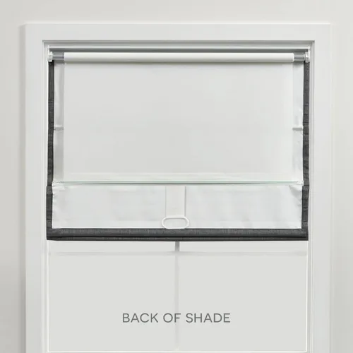 Vista 5 de Exclusive Home Bolan Botanical Total Blackout - Persiana romana, 27 x 64 pulgadas, color plateado Plata