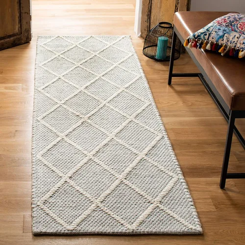 Vista 7 de SAFAVIEH Colección Natura - Alfombra decorativa de 2 x 3 pies, gris, hecha a mano de lana y viscosa, ideal para áreas de alto tráfico en entrada