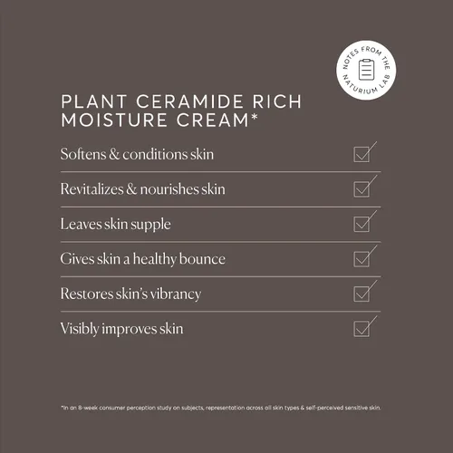 Vista 4 de Crema de Humectación Rica en Ceramidas de Plantas Naturium, Cuidado Hidratante y Antiedad para la Piel, 48 ml
