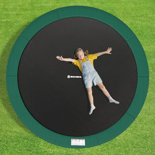 Vista 3 de SONGMICS Replacement Trampoline Safety Pad Mat, 10ft 12ft 14ft 15ft Standard Size, Spring Cover, UV-Resistant, Tear-Resistant, Edge Protection Verde