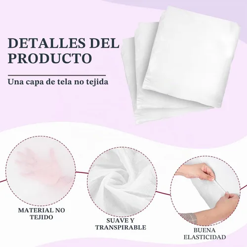 Vista 3 de Mixweer Juego de 30 sábanas bajeras desechables de mesa de masaje de 39 x Blanco