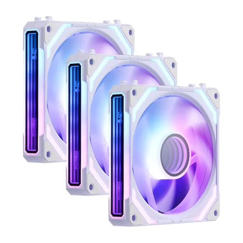 Vista 12 de Redragon GCF012 Ventilador estándar de 120 mm para carcasa de PC, conexión Daisy-Chain, iluminación ARGB de 5V 3 pines, ventilador de carcasa PWM