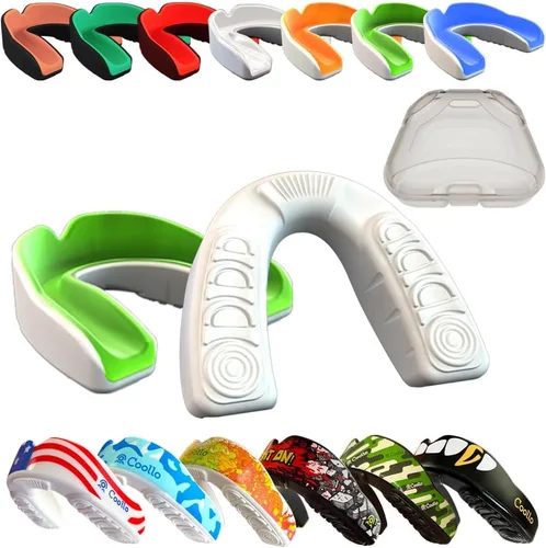 Vista 16 de Protector Bucal Hervir y Morder (Jóvenes y Adultos) DA Boquilla Deportiva de Ajuste Personalizado para Fútbol Americano, Hockey, Rugby, Lacrosse