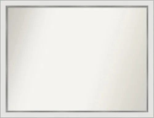 Vista 499 de Amanti Art Espejo personalizado, espejo de baño estrecho Alexandria White Wash, espejo de pared o espejo de tocador de baño sobre el fregadero
