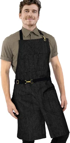 Vista 5 de Under NY Sky Denim duradero sin atar, refuerzo de cuero y pierna dividida