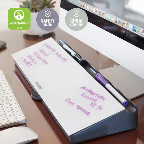 Vista 7 de ECR4Kids MessageStor - Teclado para escribir y almacenar, organizador de escritorio, ondas