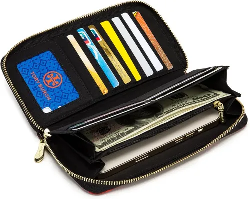 Vista 27 de Cartera de mano para mujer, estilo bohemio, con RFID, elegante, espaciosa con correa para viajes, capacidad para tarjetas, teléfono, dinero
