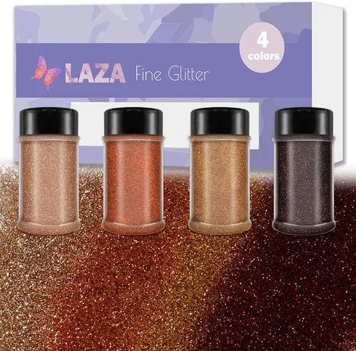Vista 8 de Laza Polvo de Purpurina Ultra Fino, 4 Colores 320ml Purpurina para Manualidades Lentejuelas, Purpurina Extra Fina Violeta Amethyst PET para Resina