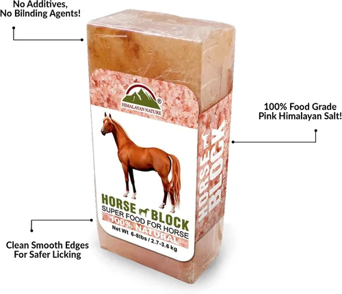 Vista 3 de Bloque de sal de roca del Himalaya 100% natural, ladrillo para lamer sal mineral para animales, caballos y ciervos 5 libras, 5-8 libras