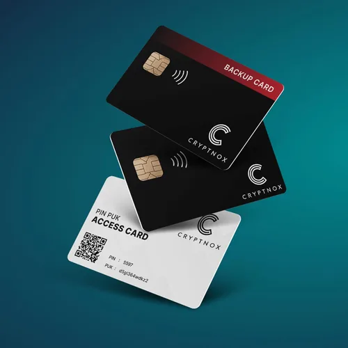 Vista 3 de Hardware Wallet Smartcard Tarjetas duales almacenamiento criptográfico fácil de usar con propiedad segura de claves, fácil configuración y seguridad
