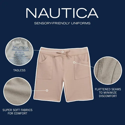 Vista 3 de Nautica Uniforme escolar para niña, suave y agradable al tacto