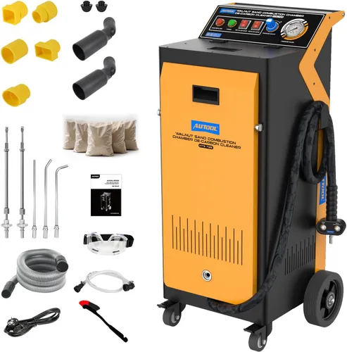 Vista 13 de AUTOOL Walnut Blaster, limpiador de válvula de admisión, kit de pistola de cáscara de nogal de 1400 W para limpieza de carbono, reciclaje de nueces