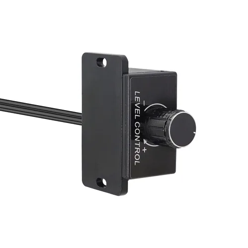 Vista 4 de XMSJSIY Controlador universal de nivel RCA amplificador de audio para automóvil, ajuste de audio RCA, perilla de control de volumen de graves