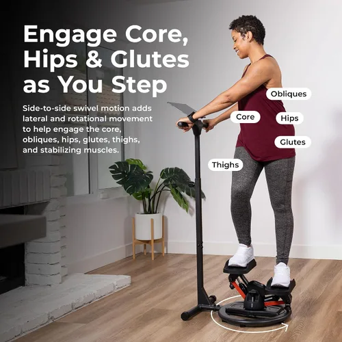 Vista 2 de Sunny Health & Fitness Paso a paso giratorio con manillar y 3 modos