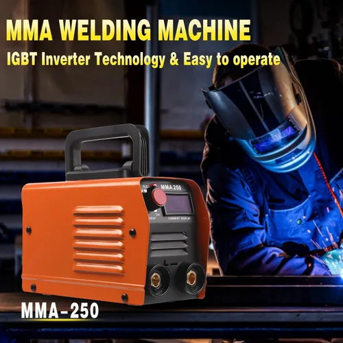 Vista 5 de MMA250 Máquina Soldadora de Electrodo Mini Máquina de Soldadura Doméstica, Máquina de Soldadura con Inversor IGBT, Control Cooperativo, Protección