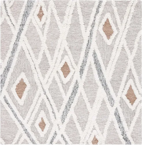 Vista 26 de SAFAVIEH Casablanca Collection - Alfombra decorativa de 2 x 3 pies, color marfil y marrón, lana marroquí hecha a mano, ideal para zonas de alto