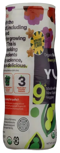 Vista 5 de Yumi Puffs de guisantes dulces orgánicos, 1.5 onzas