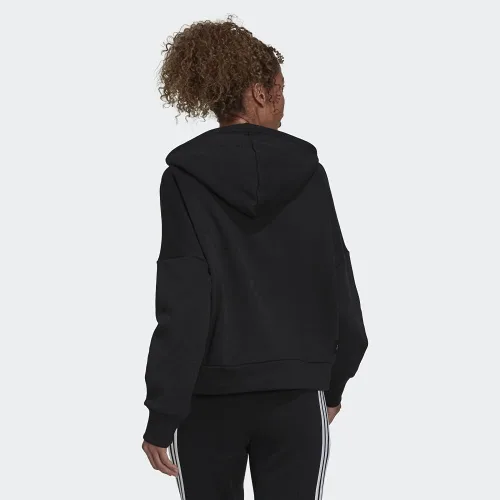 Vista 5 de adidas Sudadera deportiva con capucha Three Bar para mujer
