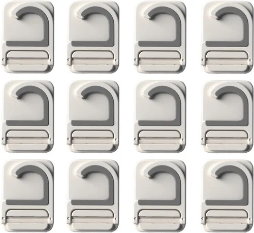 Vista 9 de Paquete de 3 soportes de pared para trapeador y escoba, autoadhesivo, sin taladro, agarre de mango de escoba, organizador de limpieza del hogar