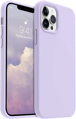 Vista 22 de AOTESIER - Funda a prueba de golpes diseñada para iPhone 12 Pro Max, funda de silicona líquida con [forro de microfibra suave antiarañazos]