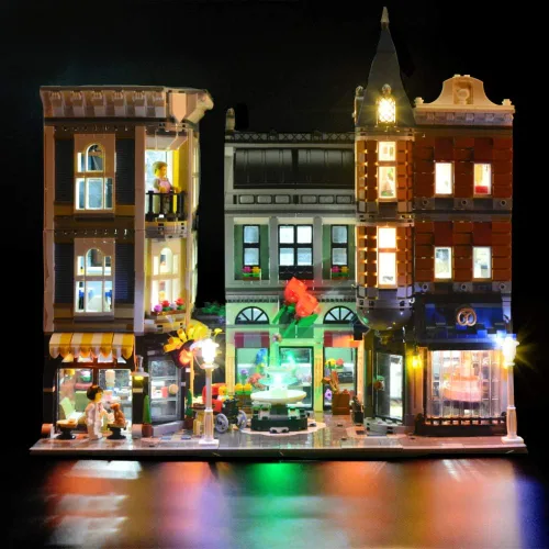 Vista 4 de LIGHTAILING Juego de luces para el modelo de bloques de construcción (Creator Expert The Assembly Square) – Kit de luz LED compatible con Lego 10255