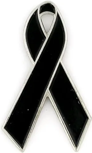 Vista 40 de PinMart Awareness - Pin de solapa esmaltado – Pin de cinta chapado en níquel y oro – Cinta de prevención y conciencia – Broche de joyería con parte