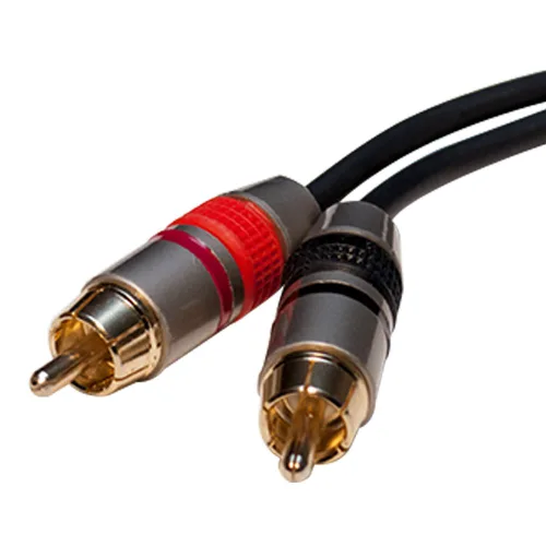 Vista 2 de Seismic Audio - SAXFRM-2x5 - Cable de conexión doble XLR macho a doble RCA macho de 5 pies