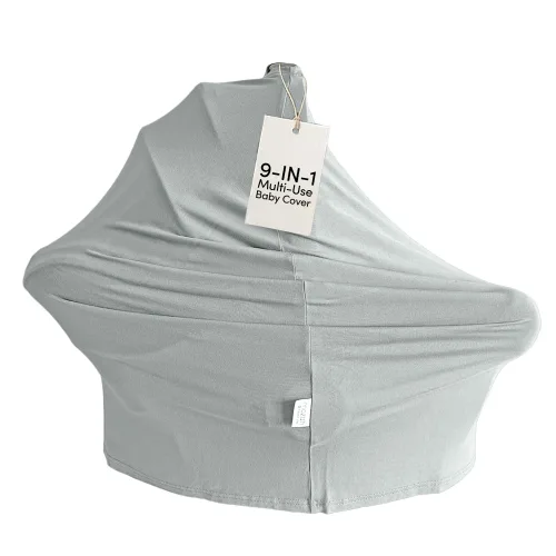 Vista 10 de MOZAH Funda de asiento de coche para bebé, hojas beige, 100% muselina orgánica, suave, transpirable y ligera, esencial para asiento de automóvil