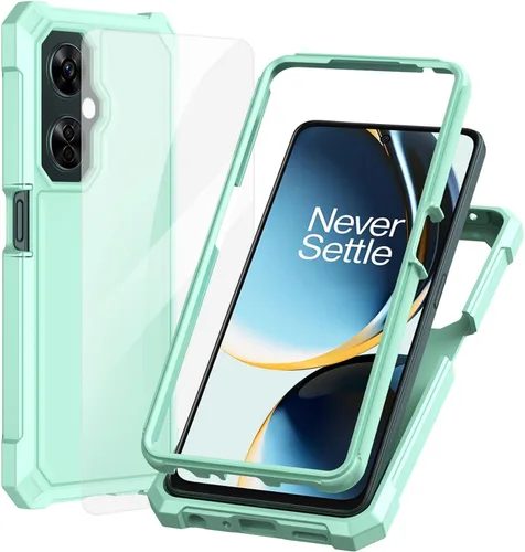 Vista 13 de Ailiber - Funda para OnePlus Nord N30, protector de pantalla, color negro resistente