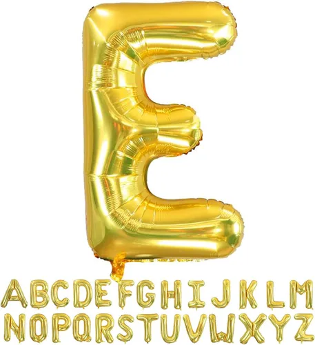 Vista 12 de Globos dorados de la letra A de 40 pulgadas, globos grandes del alfabeto A, helio dorado, de papel de aluminio de mylar, para decoración