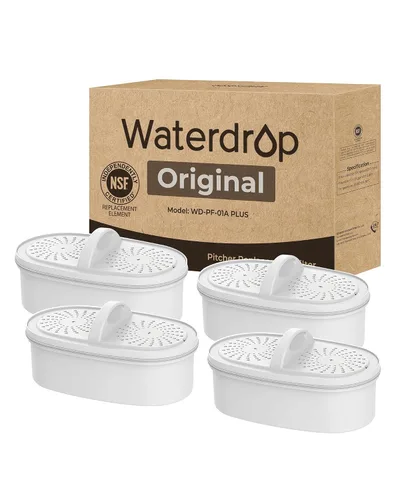 Vista 12 de Waterdrop WD-PF-01A Plus Filtros de repuesto certificados NSF para todos los sistemas de filtración Waterdrop para jarras y dispensadores, reduce