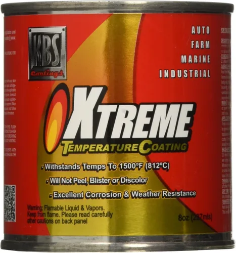 Vista 27 de KBS Coatings - Recubrimiento de temperatura Xtreme, color negro azabache , Acero inoxidable