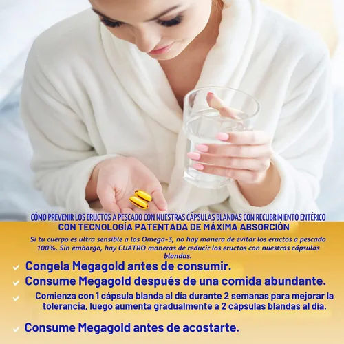 Vista 2 de Omega 3 Burpless Max Strength - Suplemento de aceite de pescado, fórmula Dr. 2000 mg con vitamina E, 800 mg EPA 600 mg DHA Ultimate Brain, soporte